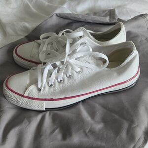 Converse White and Pink Women's Sneakers